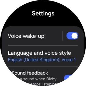 Press Language and voice style.
