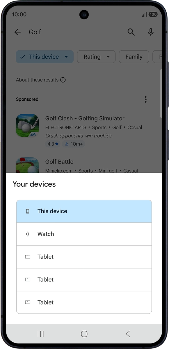 On your phone: Press Watch.