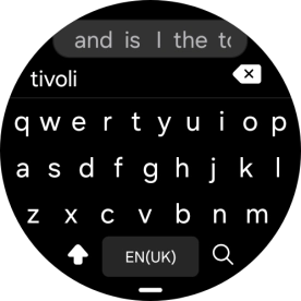 Key in the required destination and press the search icon.