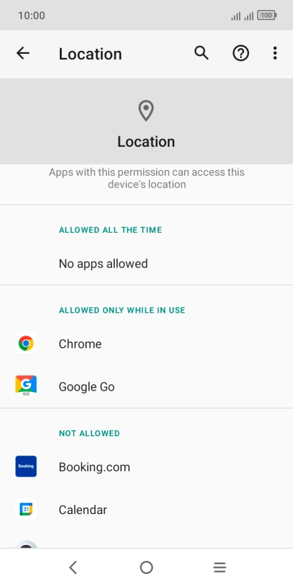 Press the required app.