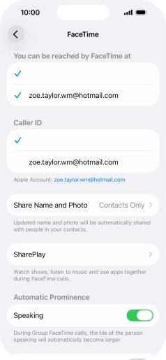 Press the required setting below 