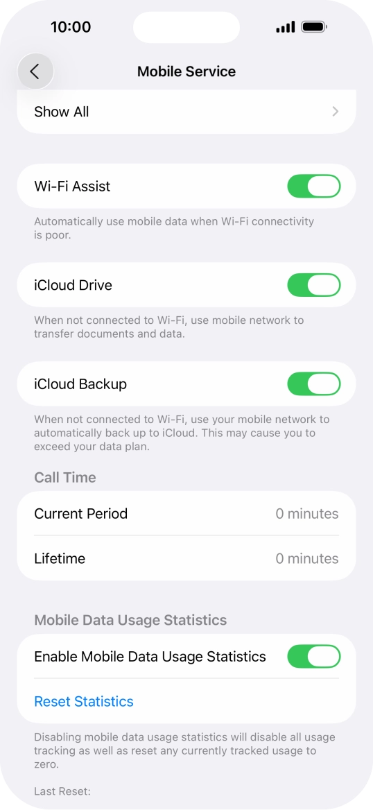 Press the indicator next to 
