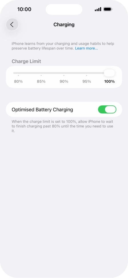 Press the indicator next to 