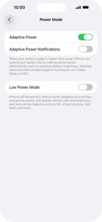 Press the indicator next to 