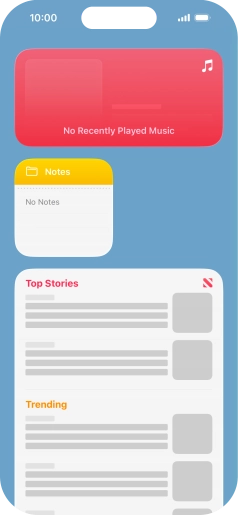 Press and hold the required Widget Stack.