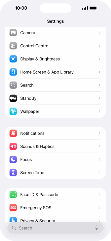 Press Screen Time and optionally select the required member of your family group.