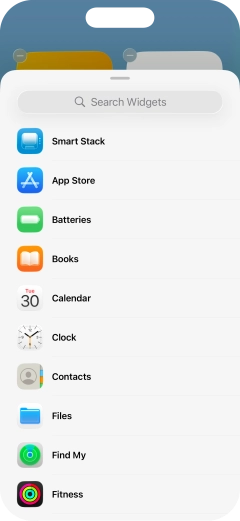 Press the required widget.