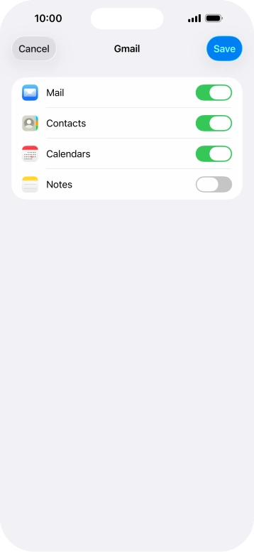 If this screen is displayed, you email account has been recognised and set up automatically. Follow the instructions on the screen to key in more information and finish setting up your phone.