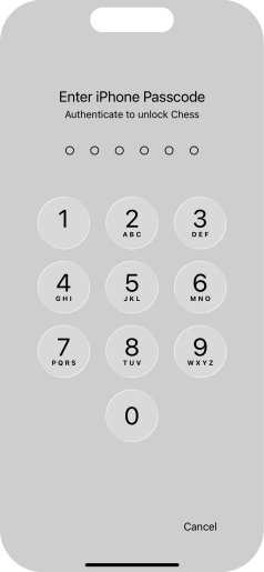 Use the phone lock code you created. The app is now no longer locked.