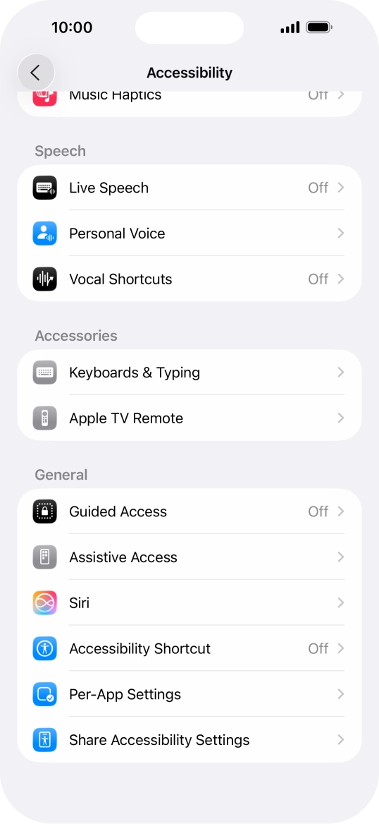 Press the required category below 