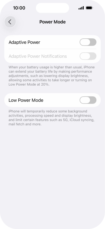 Press the indicator next to 