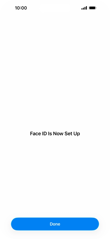 Press Done. If you haven't previously selected a phone lock code, key in a code of your own choice twice.