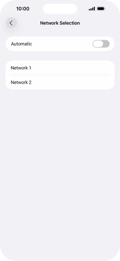 If you turn off the function, press the required network.