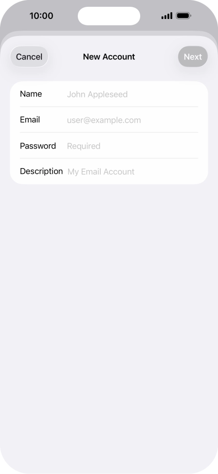 Press Name and key in the required sender name.