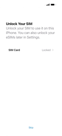 Press SIM Card.