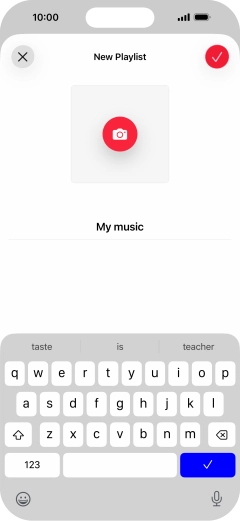 Press the confirm icon.