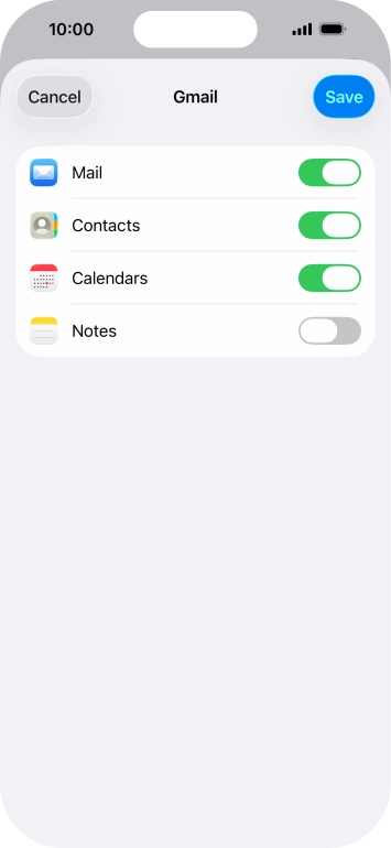 If this screen is displayed, you email account has been recognised and set up automatically. Follow the instructions on the screen to key in more information and finish setting up your phone.
