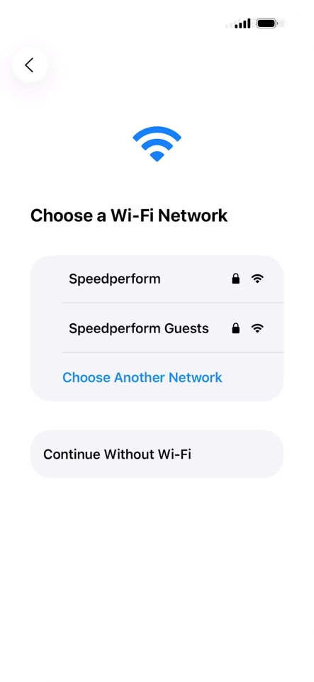 Press the required Wi-Fi network.