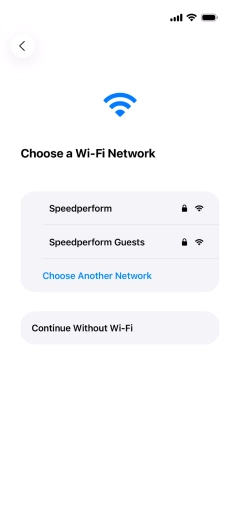 Press the required Wi-Fi network.