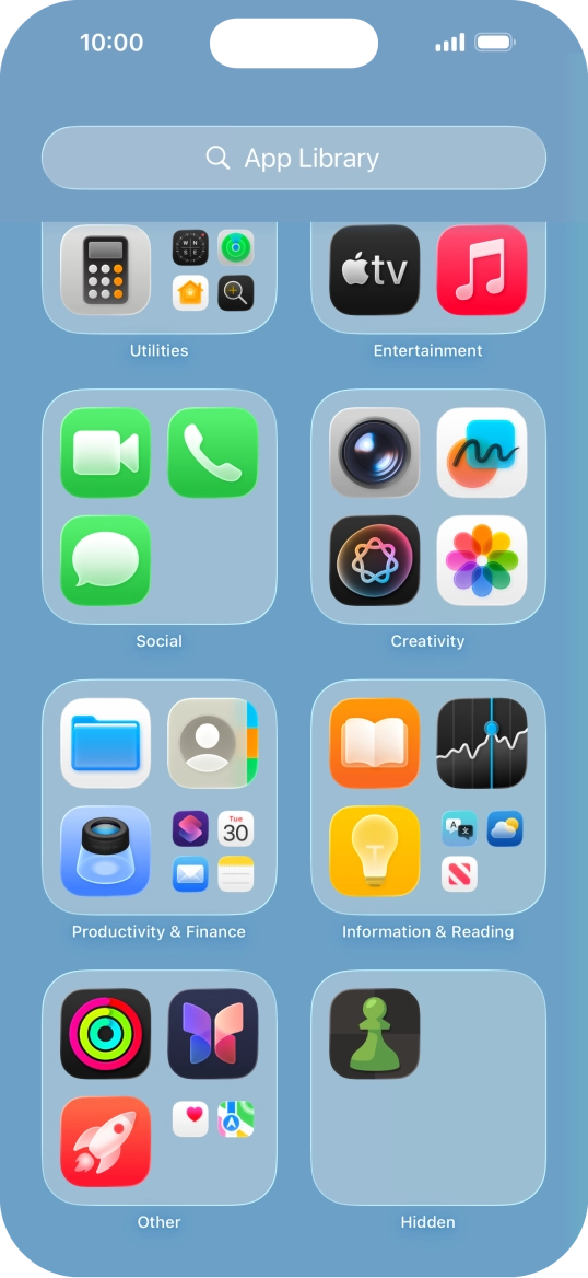 Press and hold the required app.