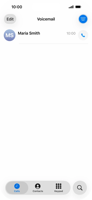 Press the required message.