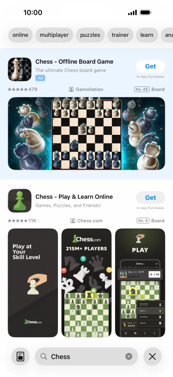 Press the required app.