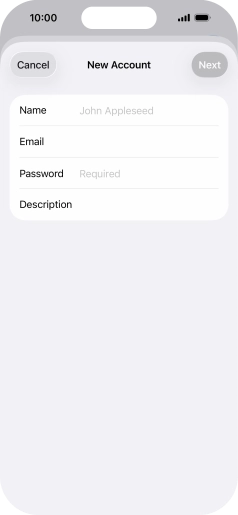 Press Name and key in the required sender name.