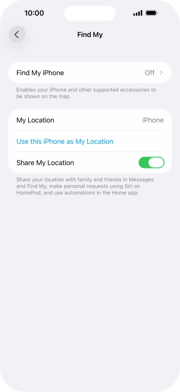 Press Find My iPhone.