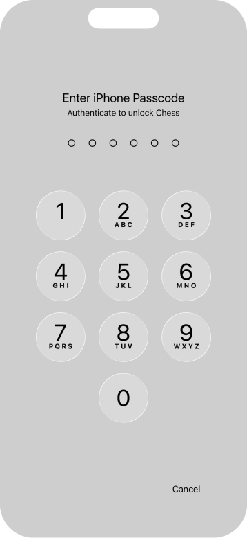 Use the phone lock code you created. The app is now no longer locked.