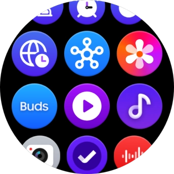 Press the music player icon. Press the music player icon.