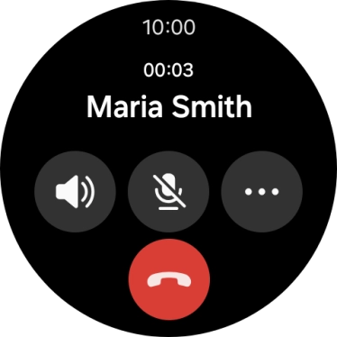 Press the end call icon. Press the end call icon.
