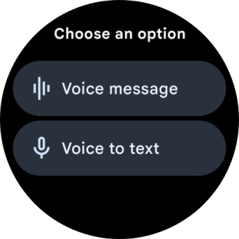 Press the required setting and follow the instructions on the screen to record and send the required reply.