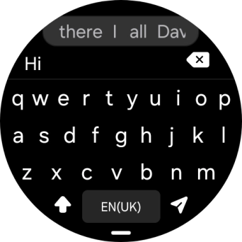 Press the send icon. Press the send icon.