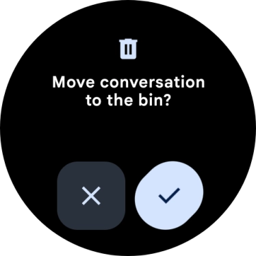 Press the confirm icon. Press the confirm icon.