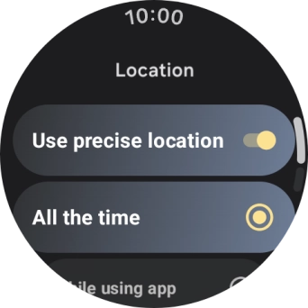 Follow the instructions on the screen to select the required settings and turn the function on or off.