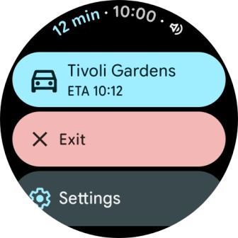 Press the required mode of transportation.