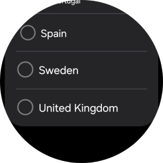Press the required region.