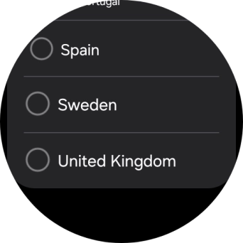 Press the required region. Press the required region.