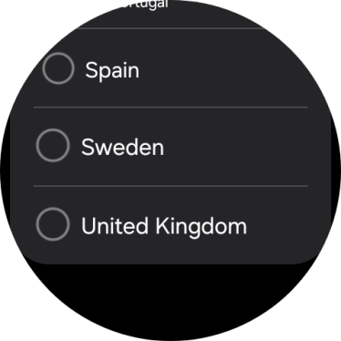 Press the required region. Press the required region.