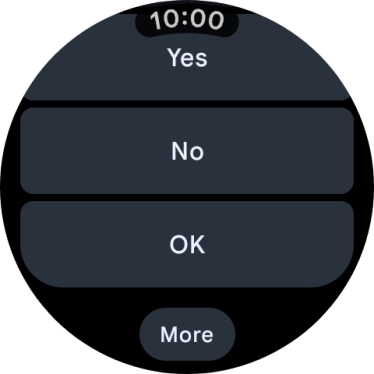 Press the required reply.