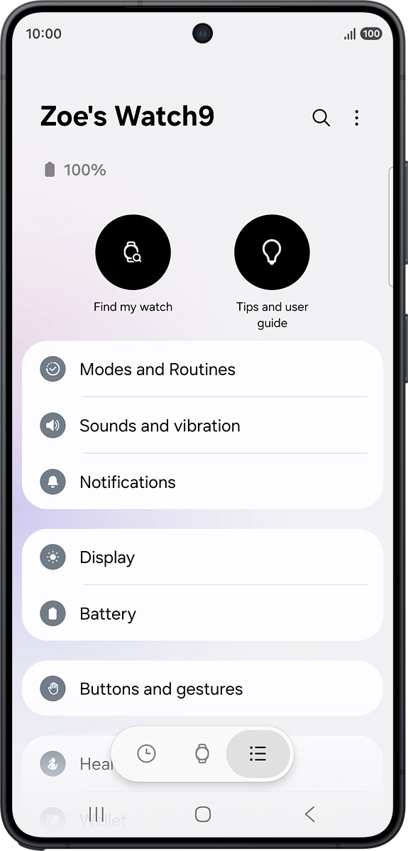 On your phone: Press Find my watch. On your phone: Press Find my watch.