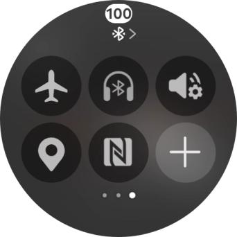 Press the flight mode icon to turn the function on or off. Press the flight mode icon to turn the function on or off.