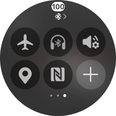 Press the flight mode icon to turn the function on or off. Press the flight mode icon to turn the function on or off.