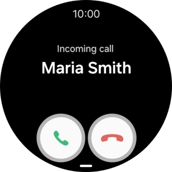 Press the accept call icon and slide your finger upwards to answer the call.