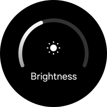 Slide the circle to select the required brightness. Slide the circle to select the required brightness.