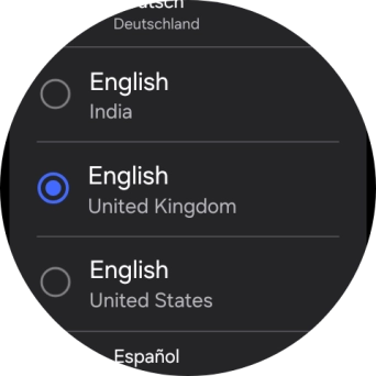 Press the required language. Press the required language.