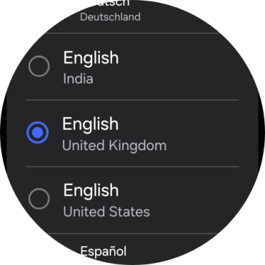 Press the required language. Press the required language.