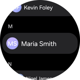 Press the required contact. Press the required contact.
