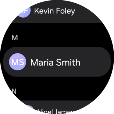 Press the required contact. Press the required contact.