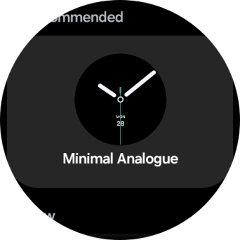 Slide your finger up or down to see the available watch faces. Slide your finger up or down to see the available watch faces.